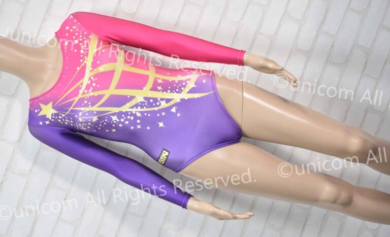 SASAKI ササキスポーツ 女子体操競技 ロングスリーブレオタード パープル・イエロー サイズM 美品 SASAKI ササキスポーツ 女子体操競技 ロングスリーブレオタード