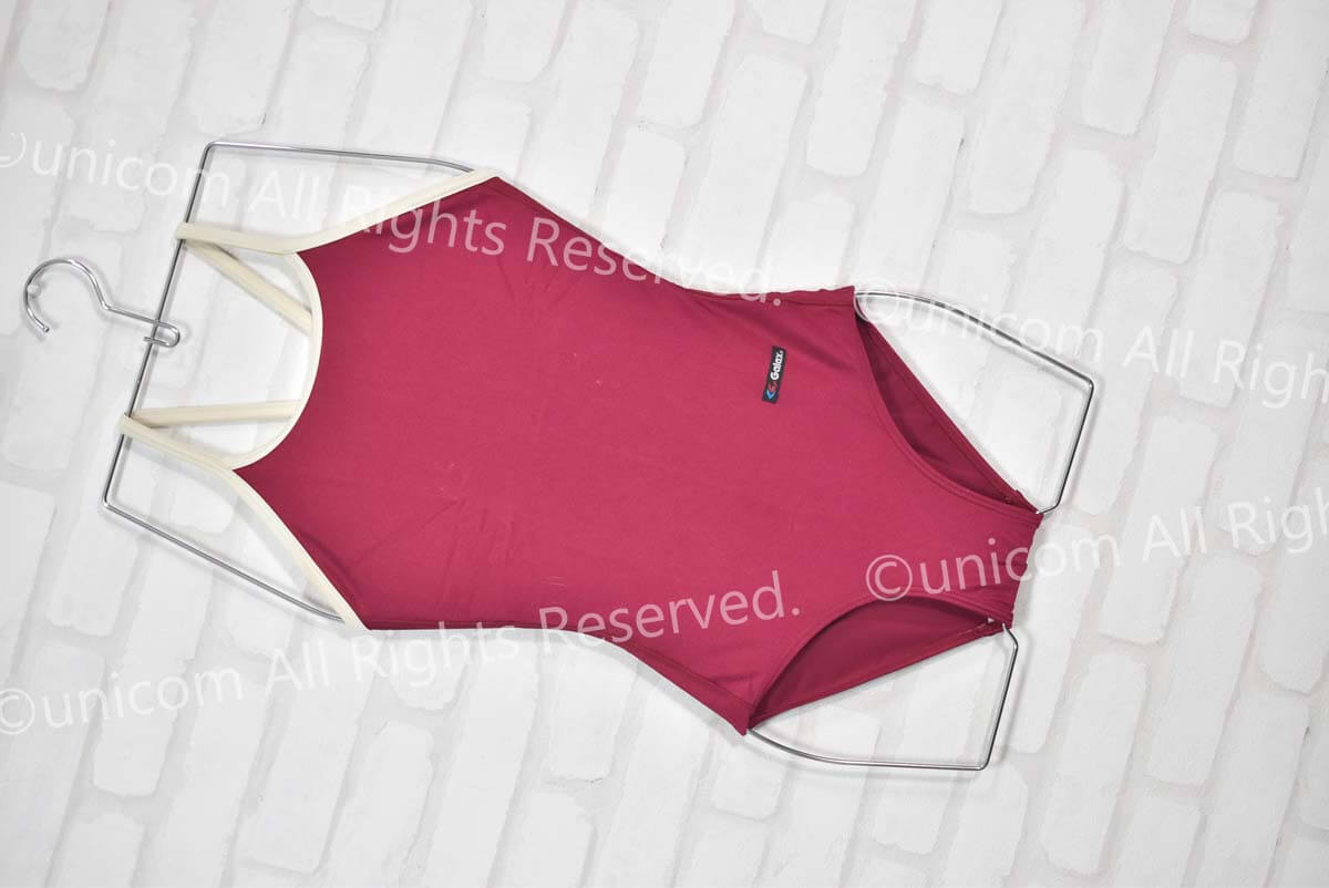 ギャレックス 白パイピングスクール水着エンジ買取入荷│スク水